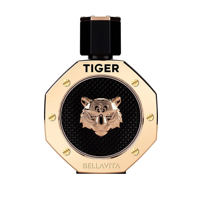 BELLAVITA TIGER | Long Lasting EDP 100ml Perfume for Man | with Bergamot, Pink Pepper, Patchouli, Lavender, Agarwood & Oud | Woody Premium Fragrance for Men