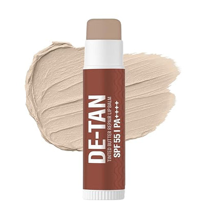 BAKE 2.5% Kojic Acid Mulberry Extract Tinted Butter Brightening Lip Balm SPF 55 PA++++ 24 Hour Moisturization | For Dark, Pigmented, Dry & Flaky Lips | De-Tan Lip Balm - 5g
