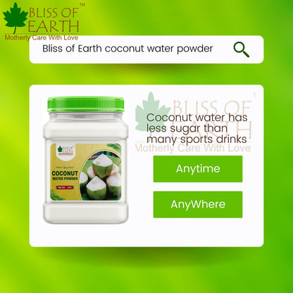 Bliss of Earth 200gm coconut water Powder natural Spray Dried Great for hydration instant mix