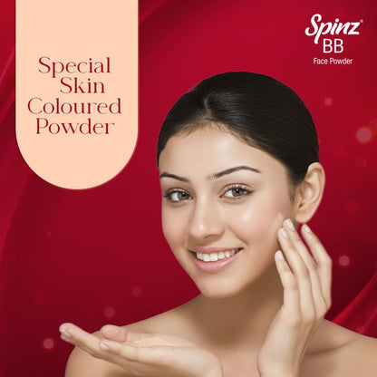 Spinz BB Brightening & Beauty Face Talc for Instant Brightness | Lasts 2X Longer, Covers Dark Spots and Blemishes, Gives Soft and Smooth Skin (Natural Beige) â€“ 70 gm