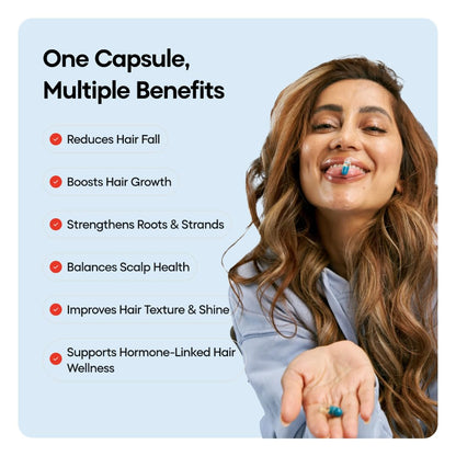 YourHappyLife 10,000 mcg Biotin Supplement for Hair with Keranat |DHT Blockers, Zinc, Essential Amino Acids | Bioactive Capsules for Stronger, Healthier and Shinier Hair & Nails - 60 Vegan Capsules