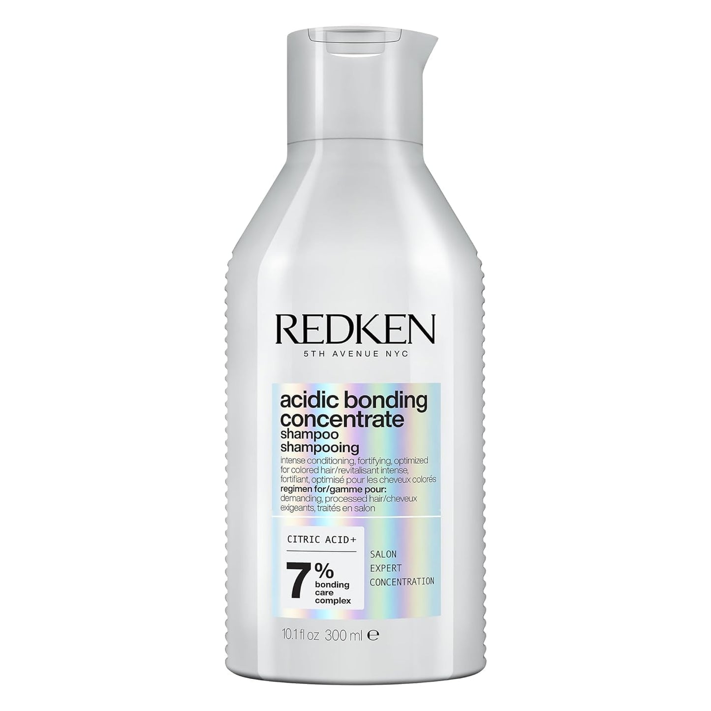 Redken Acidic Bonding Concentrate Sulphate Free Shampoo With Citric Acid, 300 ml | Professional pH Balancing Bond Repair Shampoo For Dry, Damaged, Coloured and Frizzy Hair | For Men & Women
