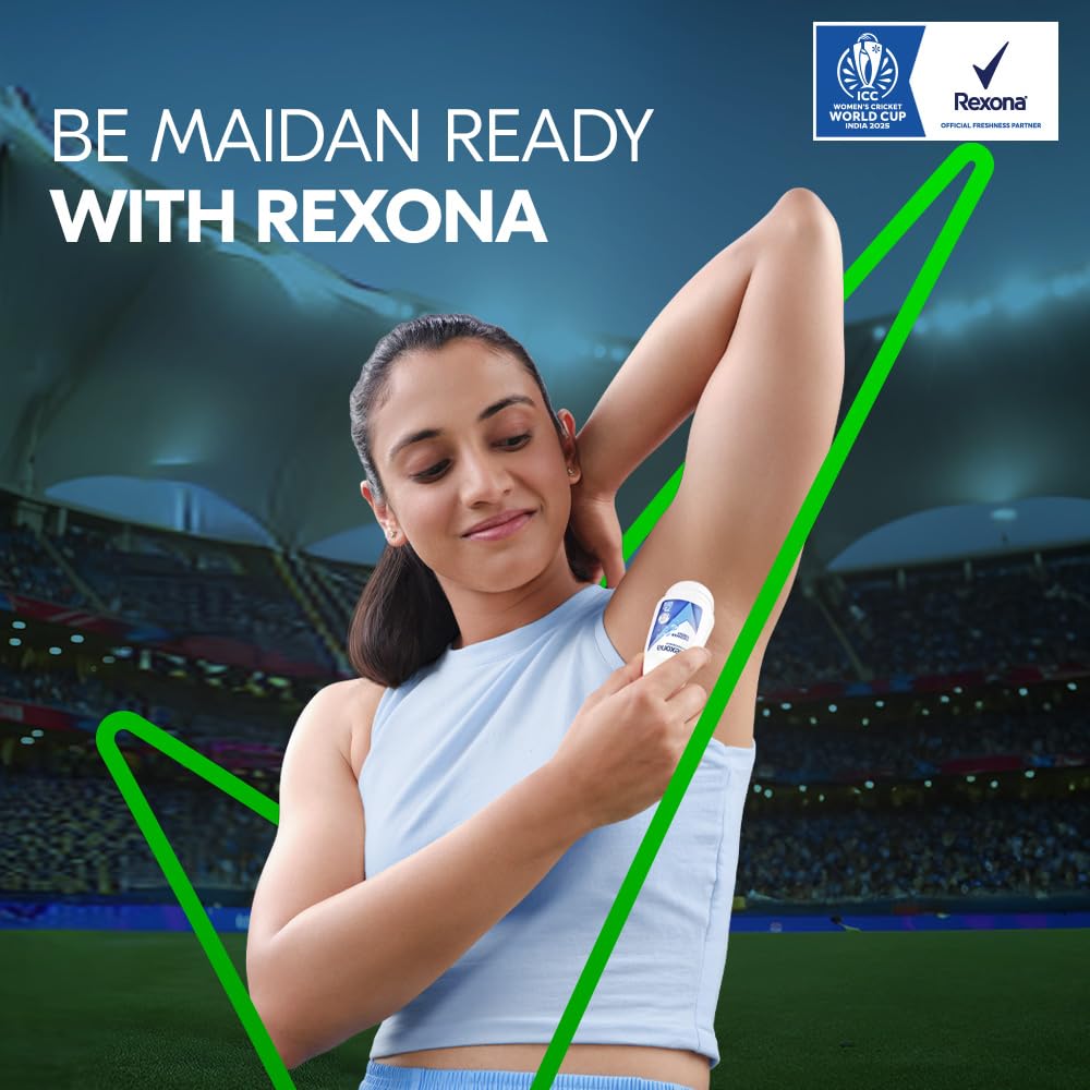 Rexona Fresh Rose Underarm Roll On Deodorant For Women, Antiperspirant With Glycerine, Removes Odour, Keeps Skin Fresh & Clean, Alcohol Free, 50 ml