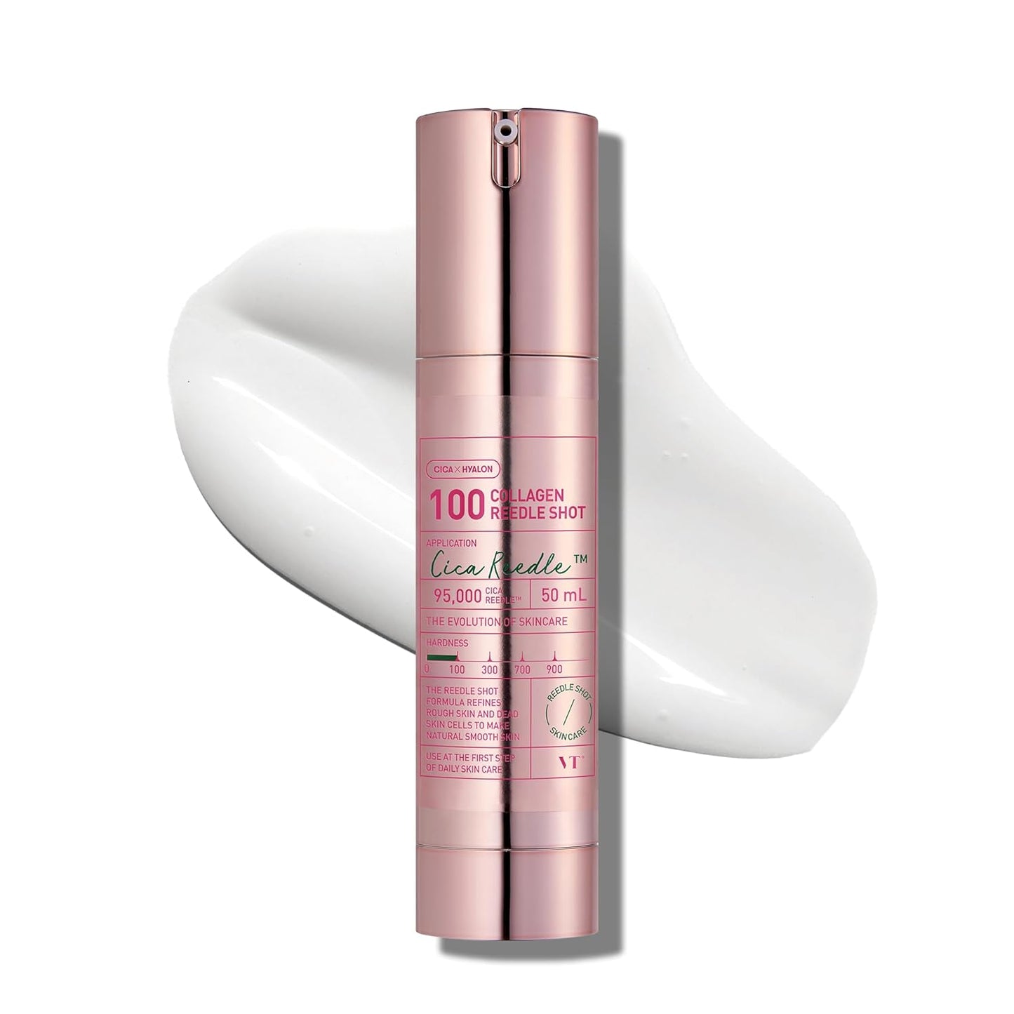 VT COSMETICS Collagen Reedle Shot 100 â€“ Korean Skincare Micro-Spicule Ampoule with Collagen for Hydration Support, Skin Elasticity Care, Smooth Texture and Lightweight Absorbing Serum | 50ml
