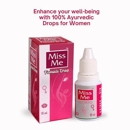 READYGIRL Miss Me Ayurvedic Drop for Female (10ml) | With Shatavari | Colourless & Flavourless Herbal Supplement | Can Be Mixed with Juice, Water, or Milk | 4–5 Drops Twice Daily