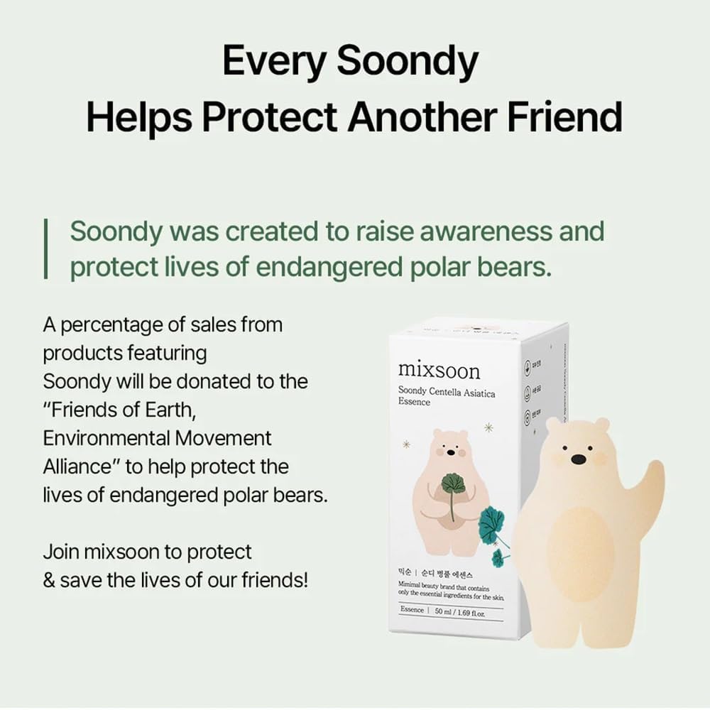 mixsoon Soondy Centella Asiatica Essence â€“ Travel-Friendly Calming Essence 50ml