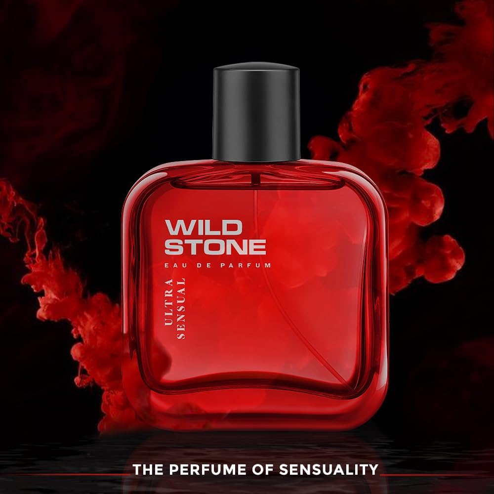 Wild Stone Ultra Sensual Perfume Spray for Men, 100ml, A Sensory Treat for Casual Encounters, Aromatic Blend of Masculine Fragrances