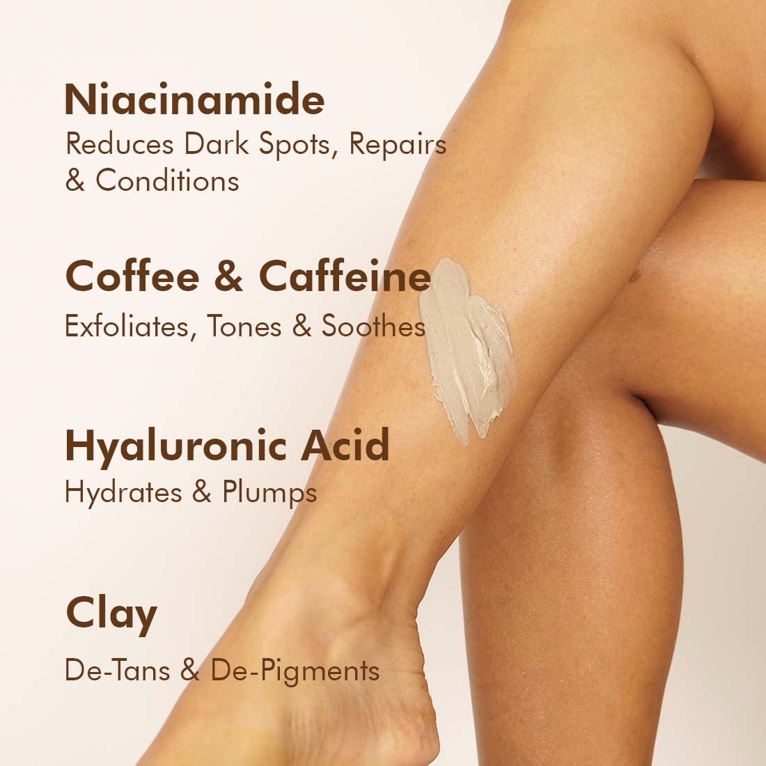mCaffeine Coffee Body Scrub Mask with Niacinamide for Tan Removal & Depigmentation | Reduces Dark Skin Patches, Nourishes & Hydrates | De-Tan Body Mask for Women & Men | Natural & 100% Vegan