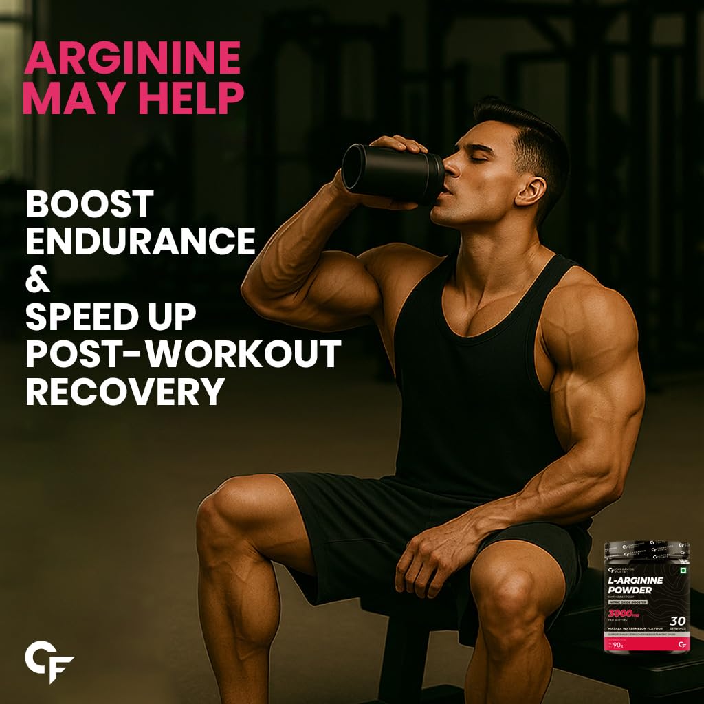 Carbamide Forte L Arginine Powder Supplement 3000mg | Pre-workout for men & women | L Arginine Supplement | Beet Root Powder - Masala Watermelon Flavour - 90g