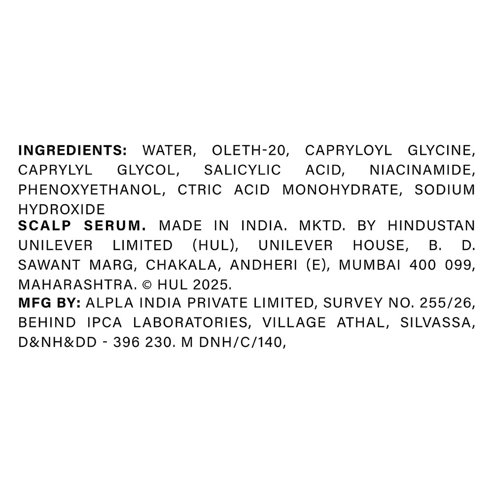 Novology Sebosys Control Scalp Serum for 48hrs Oil Control with 1% Capryloyl, Salicylic Acid, Niacinamide| Targets greasy hair and itchy scalp | 50ml