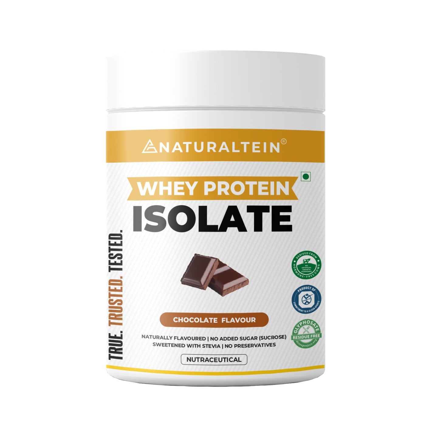 NATURALTEIN Whey Protein Isolate 300g â€“ Chocolate Flavor â€“ 24g Protein per 30g Serving â€“ Naturally Flavoured, No Artificial Sweeteners â€“ Easy to Digest â€“ No Adulteration â€“ Clean & Natural
