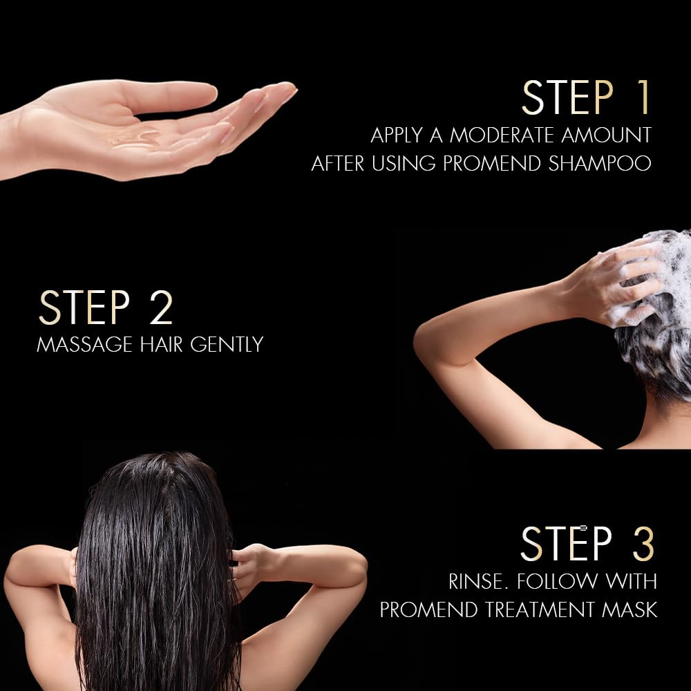 Nexxus Promend Moisture Collagenizing Shampoo For Dry Hair 250 ml | 2.3 X Smoother | 57% Less Frizz | Luxury White Rose Fragrance Profile