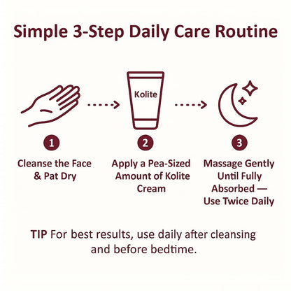 Kolite Cream â€“ Helps Reduce Fine Lines, Wrinkles & Uneven Skin Tone | Enriched with Kojic Acid Dipalmitate, Cyclomethicone & Vitamin C | Brightening & Anti-Ageing Face Cream â€“ 20 g by CANBRO