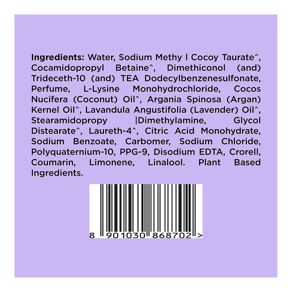 Love Beauty & Planet Argan Oil and Lavender Sulfate Free Smooth and Serene Shampoo|| No Parabens|| No Dyes|| 200ml