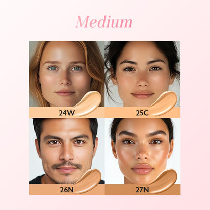 milktouch All-Day Skin Fit Milky Glow Cushion Foundation 24W Honey â€“ Warm Beige Glow, Seamless Coverage Cushion Makeup | 15g