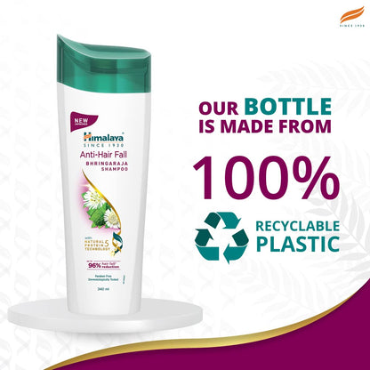 Himalaya Anti-Hair Fall Bhringaraja Shampoo, Reduces Hair Fall, Makes Hair Healthy, With Bhringaraja & Palasha,for men and women, 180ml