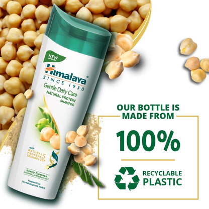 Himalaya Gentle Daily Care Natural Protein Shampoo, Gently cleanses & strengthens, With Chickpea, Licorice & Amla, For Women & Men, 180ml