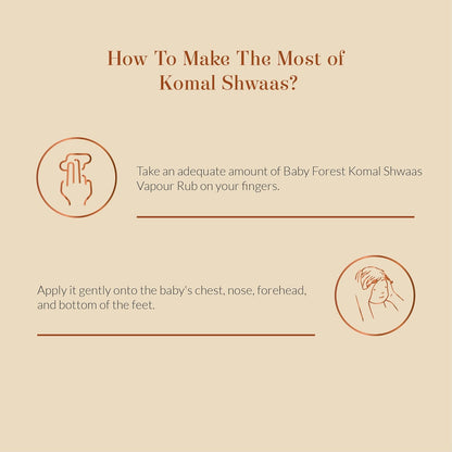 Baby Forest Komal Shwaas Baby Vapour Rub | Baby Rub for Cold & Cough | Natural Chest Rub for Kids | No Paraben | Derma Safe | Cruelty Free | 30gm