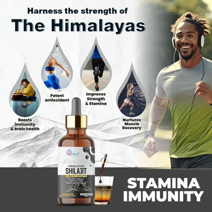 Pure Himalayan Shilajit liquid Drops - 30ml | Rich in Fulvic acid | Natural extract from Himalayas | 100% Pure Shilajit | Boosts Stamina And Energy | Boosts Stamina And Energy