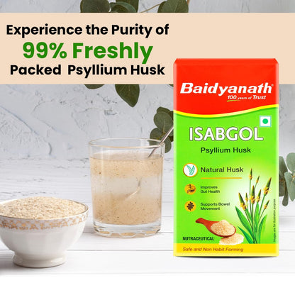 Baidyanath Ayurved Isabgol - Psyllium Husk Powder - 200gm | Healthy Digestive Tract | Rich Source Of Dietary Fibre, Gluten Free | Effectively Relieves Constipation | Supplement For Digestion