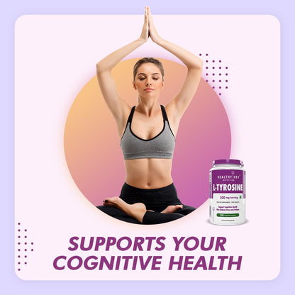 HealthyHey Nutrition L-Tyrosine -Pack of 120 Capsules