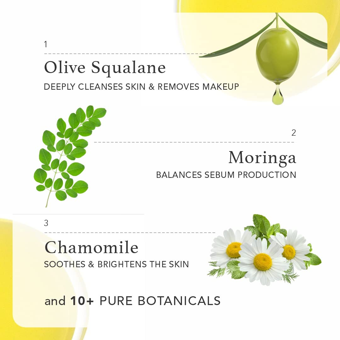 RAS Luxury Oils Gleam- Pollution & Makeup Melting Cleansing Oil; Enriched With Olive Oil, Moringa & Chamomile Extracts; Melts Makeup, Removes Dirt and Buildup, Calms & Brightens the Skin ; 50 ml