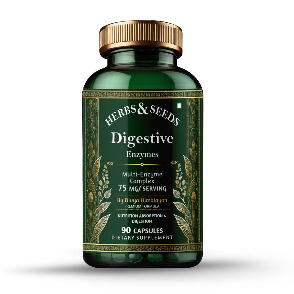 Simply Herbal Digestive Enzyme Capsules - For Better Digestive Function, Healthy Gut, & Health Management - 60 Capsules - For Men & Women