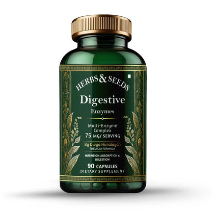 Simply Herbal Digestive Enzyme Capsules - For Better Digestive Function, Healthy Gut, & Health Management - 60 Capsules - For Men & Women