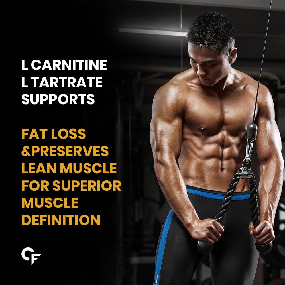 Carbamide Forte L Carnitine Supplement For Men & Women | L-Carnitine Tartrate 2000mg | L'Carnitine Pre & Post Workout Supplement To Help Cobevrt Fat Into Energy | Mango Flavour - 150g