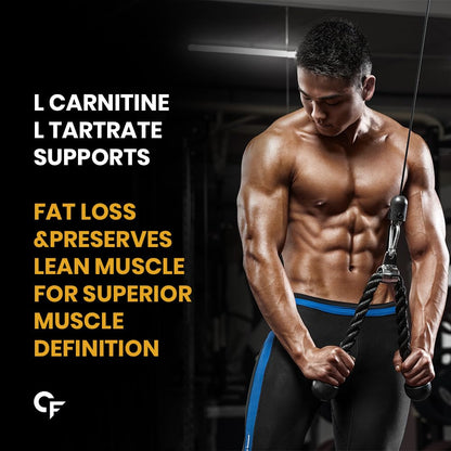 Carbamide Forte L Carnitine Supplement For Men & Women | L-Carnitine Tartrate 2000mg | L'Carnitine Pre & Post Workout Supplement To Help Cobevrt Fat Into Energy | Mango Flavour - 150g