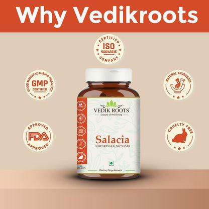 Salacia Oblonga Capsules â€“ 60 Capsules | Supports Healthy Blood Pressure & Cholesterol Levels | 100% Natural Salacia Extracts | Plant-Based Ingredients