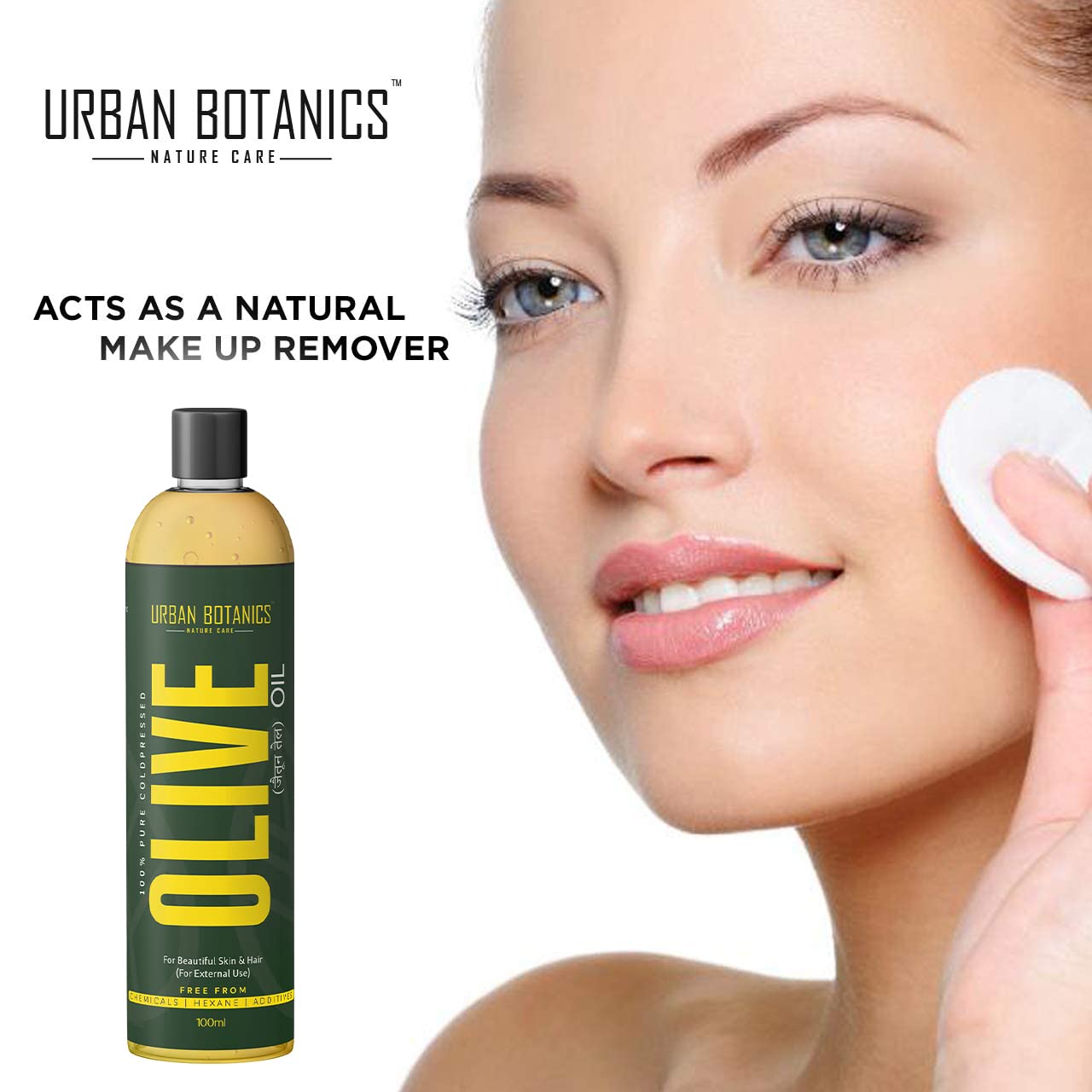 UrbanBotanicsÂ® Pure Cold Pressed Olive Oil For Hair and Skin, 100ml