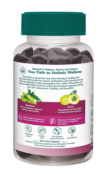 Himalaya Hair Health Gummies | Pack of 30| For Strong, Healthy, Shiny Hair | 100% RDA Biotin |Gelatin-free, Fruit based Gummies | 100% Vegetarian