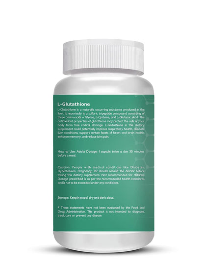Vokin Biotech L-Glutathione - 250mg (90 Veg Capsules) For Immune & Heart Health Support