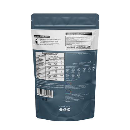Miduty Palak Notes Probiotics Prebiotic Powder for Gut Health - Men - Women - Kids - Patented Lacto Bacillus Coagulans - Immunity Support - Constipation Help- 150 gm
