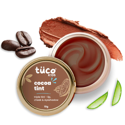 TucoÂ® Kids Lip & Cheek Tint for Makeup | Made With Cocoa, Beeswax, Shea Butter, Alkanet Roots | Ages 2-5, 5-10, 10-15 Years | Paraben, Sulphate, Alcohol & Mineral Oil Free | Safe for Girls | 10 gm