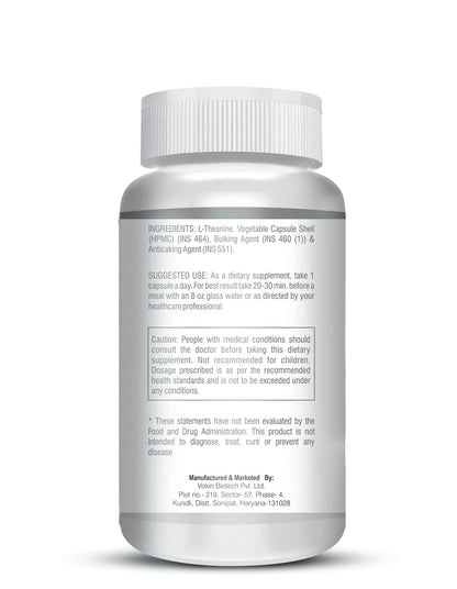 Vokin Biotech L-Theanine-Support Relaxation - 90 Vegetarian Capsules (Pack of 1)