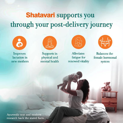 Himalaya Pure Herbs Shatavari Women's Wellness Tablets, Promotes lactation, White, 60 Count