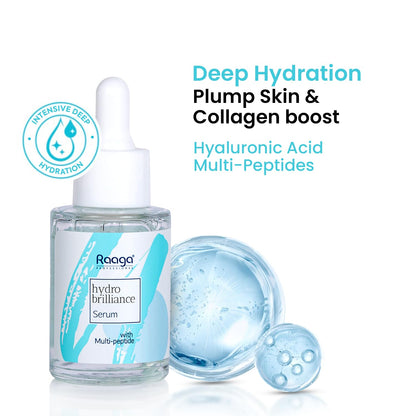 Raaga Professional Hydro Brilliance Serum with Multi-Peptide | Paraben Free, Sulphate Free, Dermatologically Tested (30 ml)