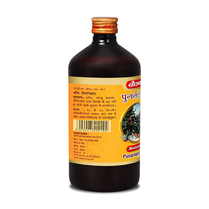 Baidyanath Ayurved Punarnavarishta - 450ML | An Ayurvedic Formulation Helpful In Liver & Kidney Disorders, Body Pains, Skin Diseases