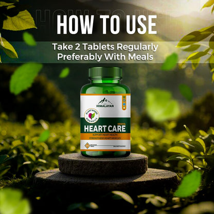Divya Himalayan Plant-Based Heart Care Supplement, 60 Tablets, Cardiovascular Health, Cholesterol Support, CoQ10, Non-GMO, Vegan, 1 count, 60 capsules