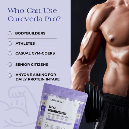 Cureveda PRO Super-3 Vegan Plant Protein powder with Superfood, Superseeds & Superberries | Chocolate (500gm)