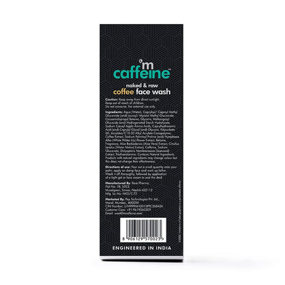 mCaffeine Tan Removal Face Wash for Men & Women | Coffee Face Wash for Oily Skin & Normal Skin | Daily Use Face Cleanser for Hot & Humid Weather - 75ml