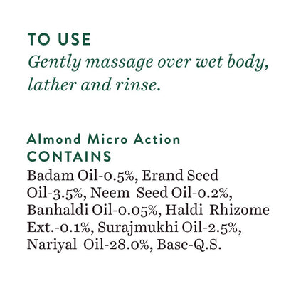 Biotique Almond Oil Ultra Rich Body Wash| Maintains Skinâ€™s Natural pH |100% Botanical Extracts| Soap-Free Body Wash Suitable for All Skin Types | 200mL