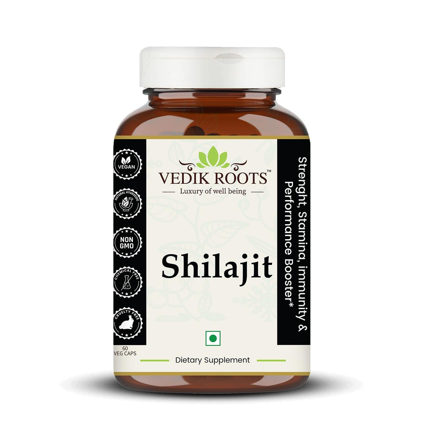 Shilajit Capsules â€“ Natural Support for Energy, Strength & Vitality | Helps Maintain Stamina, Endurance & Wellness | Herbal Supplement | 60 Capsules (Pack Of 1)
