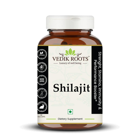 Shilajit Capsules â€“ Natural Support for Energy, Strength & Vitality | Helps Maintain Stamina, Endurance & Wellness | Herbal Supplement | 60 Capsules (Pack Of 1)