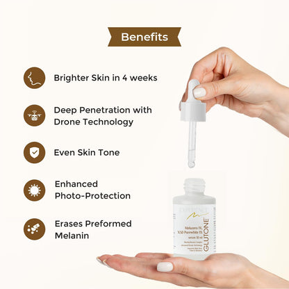Glutone Skin Brightening Serum | Liposomal Glutathione | Evens Skin Tone| 30ml