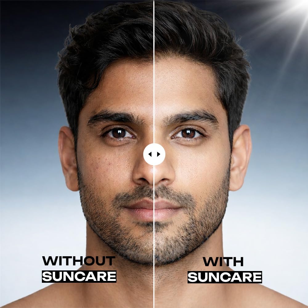 BELLAVITA Suncare Brightening Sunscreen For Men | SPF 50 PA+++ Broad Spectrum Protection | Zero White Cast | Brightens Skin Instantly | Ultra Lightweight | Prevents Tanning & Dullness | Instant Absorption | 30 ml