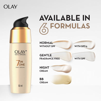Olay Total Effects Serum |with Vitamin C, B5, Niacinamide, Green Tea |Fights 7 signs of ageing for glowing, hydrated and younger looking skin |Suitable for Normal, Dry, Oily & Combination skin |50 ML