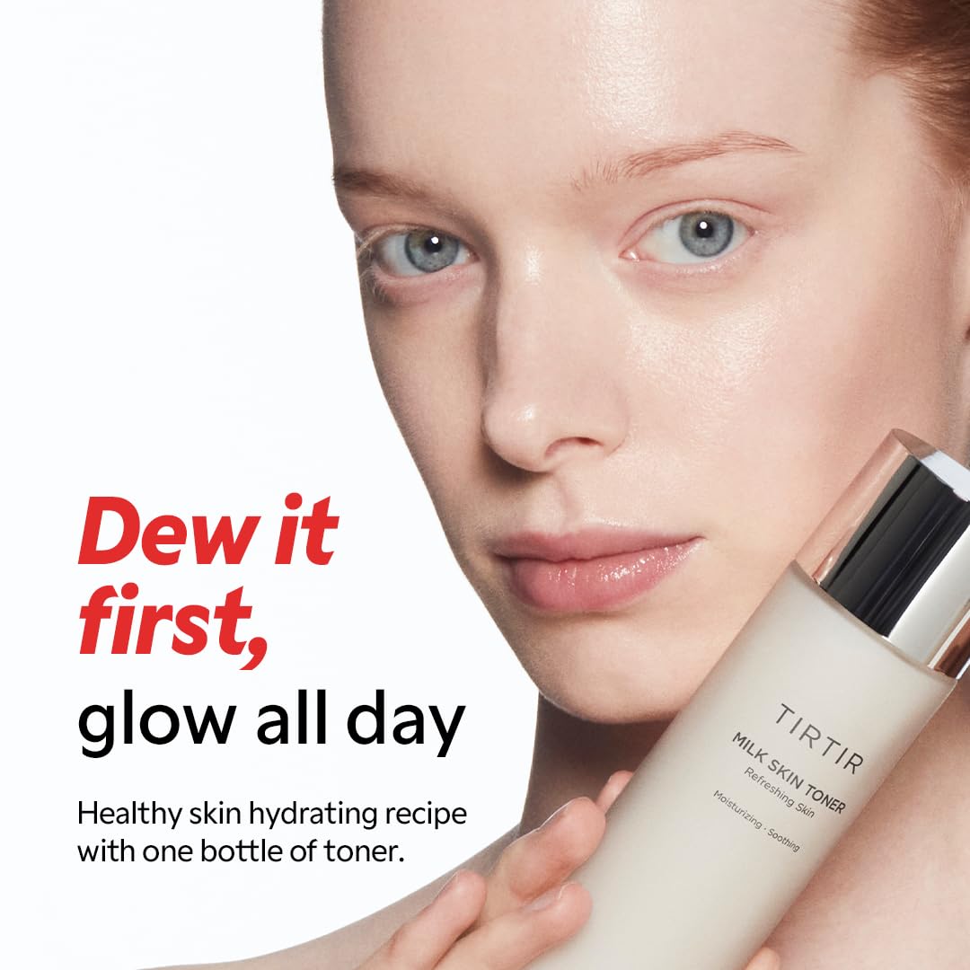 TIRTIR Milk Skin Toner 50 ml | Deep Moisturizing, Instant Glow, 2% Niacinamide, Rice Bran Extract, Ceramide, Panthenol, Cruelty-Free, Fungal Acne Friendly, Vegan, 1.69 fl.oz.